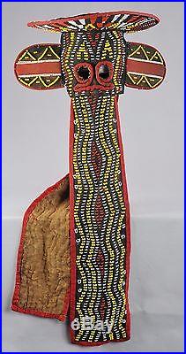 Masque éléphant perlé Bamileke Cameroun beaded mask Art Africain African tribal