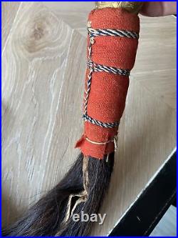 Masque sceptre royal chasse mouches Baoulé afrique ethnique