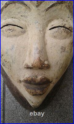 Masque/statue punu du Gabon en Afrique centrale 36 cm. Art africain-Africa art