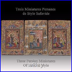 Miniature Persane Safavid Qajar Antique Islamic 19th C / Certificat + Provenance