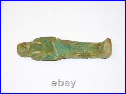 - OUSHEBTI STATUETTE FUNERAIRE EGYPTIENNE en TERRE CUITE EMAILLEE COLLECTION D