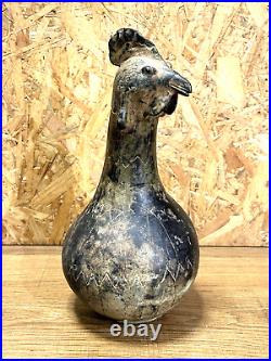 Oiseau, coq bronze, art africain, premier, collection ethnique ancienne