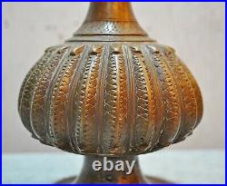 Original Ancien Main Crafted Gravé Laiton Hookah Base de Pot