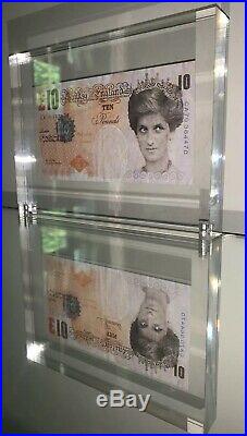 Original Banksy Billet Tenner 10£ Lady Di Faced COA Signed Lithograph Note Bank