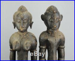Paire Statue Pombilele Deble SENOUFO SENUFO Ivory Coast figure African art 0801