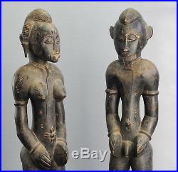 Paire Statue Pombilele Deble SENOUFO SENUFO Ivory Coast figure African art 0801