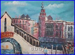 Paysage urbain Venise peinture à l'huile impressionniste