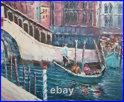 Paysage urbain Venise peinture à l'huile impressionniste