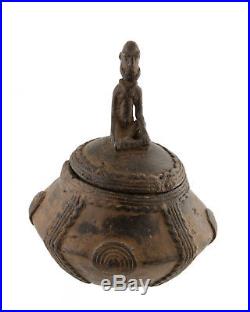 Pot A Onguents Magiques Bronze Dogon Du Mali -urne-art Africain -aa 1130