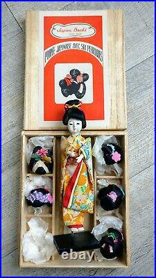 Poupée Bocki ancienne japonaises différents types de Coiffures, années 50 Japan