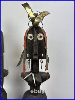 Poupée Sculpture Statuette Bois Africain Tchad Dangaleat Ancien