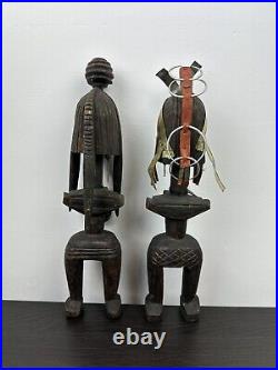 Poupée Sculpture Statuette Bois Africain Tchad Dangaleat Ancien