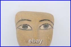 RARE ANCIEN MASQUE DE MOMIE ÉGYPTIENNE ANTIQUE en bois sculpté masque pharaon