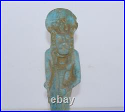 RARE ANCIENNE STATUE EGYPTIENNE ANTIQUE Seigneur du Guerrier Sekhmet Stand Un