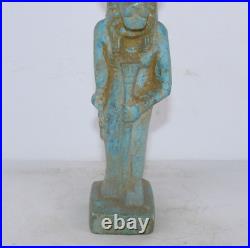 RARE ANCIENNE STATUE EGYPTIENNE ANTIQUE Seigneur du Guerrier Sekhmet Stand Un