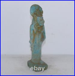 RARE ANCIENNE STATUE EGYPTIENNE ANTIQUE Seigneur du Guerrier Sekhmet Stand Un