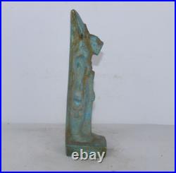 RARE ANCIENNE STATUE EGYPTIENNE ANTIQUE Seigneur du Guerrier Sekhmet Stand Un