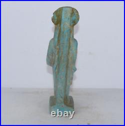 RARE ANCIENNE STATUE EGYPTIENNE ANTIQUE Seigneur du Guerrier Sekhmet Stand Un