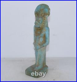 RARE ANCIENNE STATUE EGYPTIENNE ANTIQUE Seigneur du Guerrier Sekhmet Stand Un