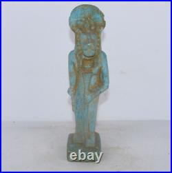 RARE ANCIENNE STATUE EGYPTIENNE ANTIQUE Seigneur du Guerrier Sekhmet Stand Un