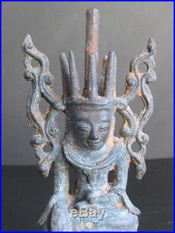 RARE Bouddha Couronné en Bronze de BIRMANIE