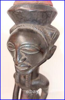 RD. Congo Statuette fétiche Kussu Belle patine, bois dur, milieu du XX kam