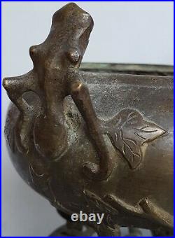 Rare Ancien Brule Parfum Chinois / Indochinois En Bronze XIX E / Incense Burner