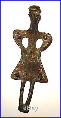 Rare Applique En Bronze Syro Hittite- 1300 Bc Ancient Anatolian Bronze Goddess