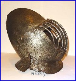 Rare Casque Medieval Gioco Del Ponte 1560 Ad Italian Armet Armour Helmet