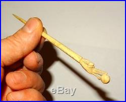 Rare Epingle Romainescupltee Osbone- 200 Ad Ancient Roman Carved Hair Pin