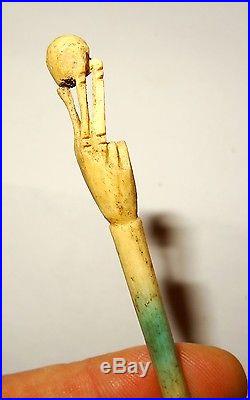 Rare Epingle Romainescupltee Osbone- 200 Ad Ancient Roman Carved Hair Pin