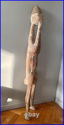 Rare Figure D'ancêtre Asmat Papouasie Nouvelle Guinée Irian Jaya