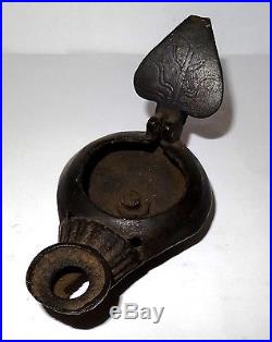Rare Lampe A Huile Romaine En Bronze 400 Ad Ancient Roman Bronze Oil Lamp