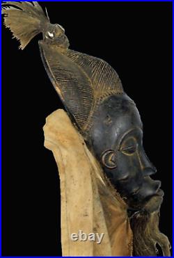 Rare Masque KPAN Baoulé de Bouaflé complet Art africain