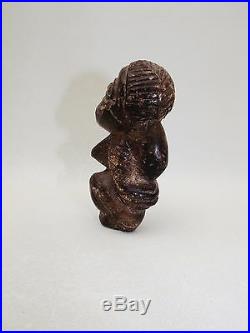 Rare Statuette en Pierre Femme Fertilité Nomoli Pompta Ante 1800 Art Africain