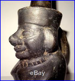 Rare Vase Portrait Culture Chimu 1100 Ad Pre-columbian Peru Figural Vessel