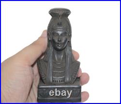 Rare ancienne statue pharaonique égyptienne antique de la reine Cléopâtre égy