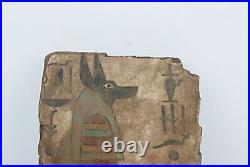 Rare antique antique dieu égyptien Anubis en bois Stella Anubis ancienne