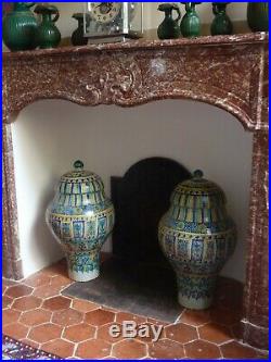 Rare authentique paire grandes Khabia anciennes Maroc XIXe