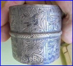 Rare bracelet ARGENT MASSIF(testé) tunisie maghreb. Berbere 79 gr