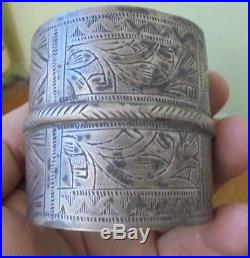 Rare bracelet ARGENT MASSIF(testé) tunisie maghreb. Berbere 79 gr