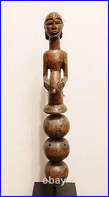 Rare et Ancien Hochet Bruiteur Luba Hemba, RDC Congo, Tribal Art Africain