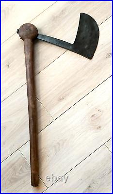 Rare hache de guerre décorée ethnie SENOUFO Cote d'Ivoire africain iron tribal