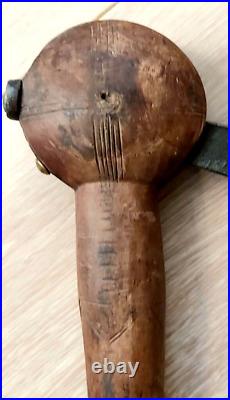 Rare hache de guerre décorée ethnie SENOUFO Cote d'Ivoire africain iron tribal