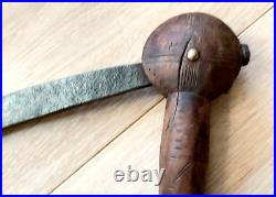 Rare hache de guerre décorée ethnie SENOUFO Cote d'Ivoire africain iron tribal