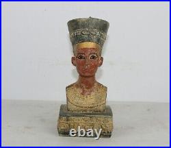 Rare statue pharaonique ancienne égyptienne de la reine Néfertiti égyptologie