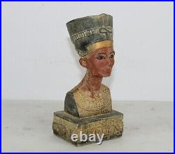 Rare statue pharaonique ancienne égyptienne de la reine Néfertiti égyptologie