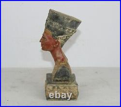 Rare statue pharaonique ancienne égyptienne de la reine Néfertiti égyptologie