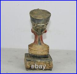 Rare statue pharaonique ancienne égyptienne de la reine Néfertiti égyptologie