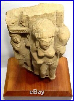 Relief Antique En Gres Parvati -inde Medievale 11° S Indian Sandstone Relief